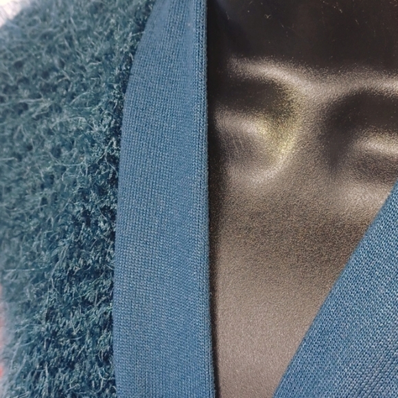 Ces Femme open cardigan, Blue-green & Rust, Sz M - Picture 4 of 7